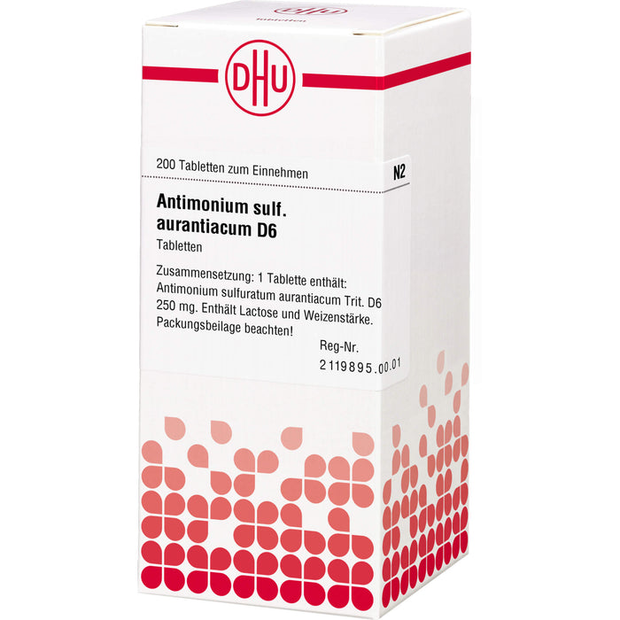 DHU Antimonium sulfuratum aurantiacum D6 Tabletten, 200 St. Tabletten