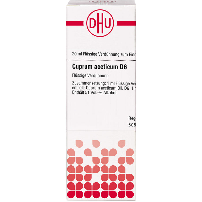 Cuprum aceticum D6 DHU Dilution, 20 ml Lösung