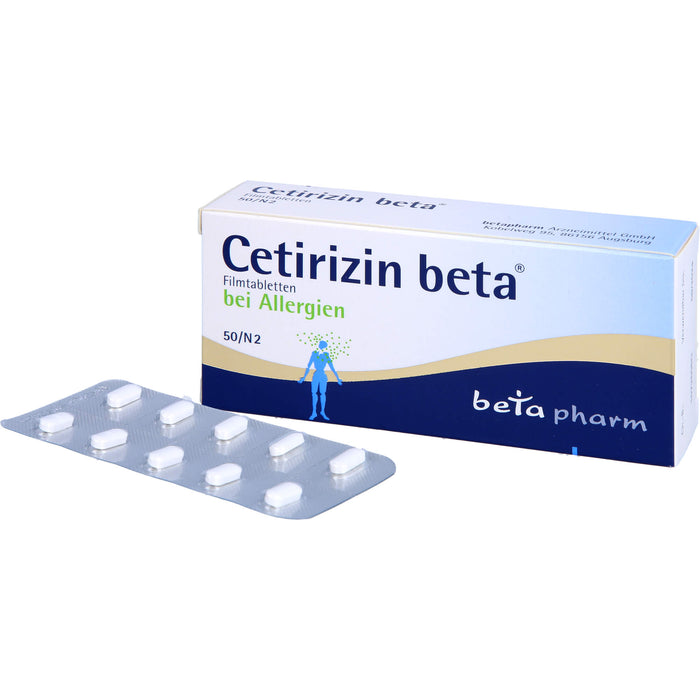 Cetirizin beta Filmtabletten, 50 pcs. Tablets