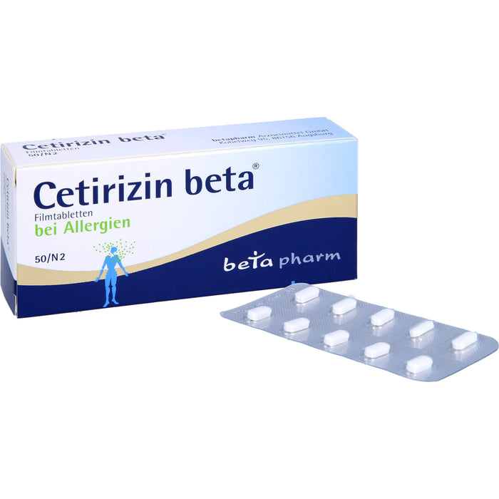 Cetirizin beta Filmtabletten, 50 pcs. Tablets