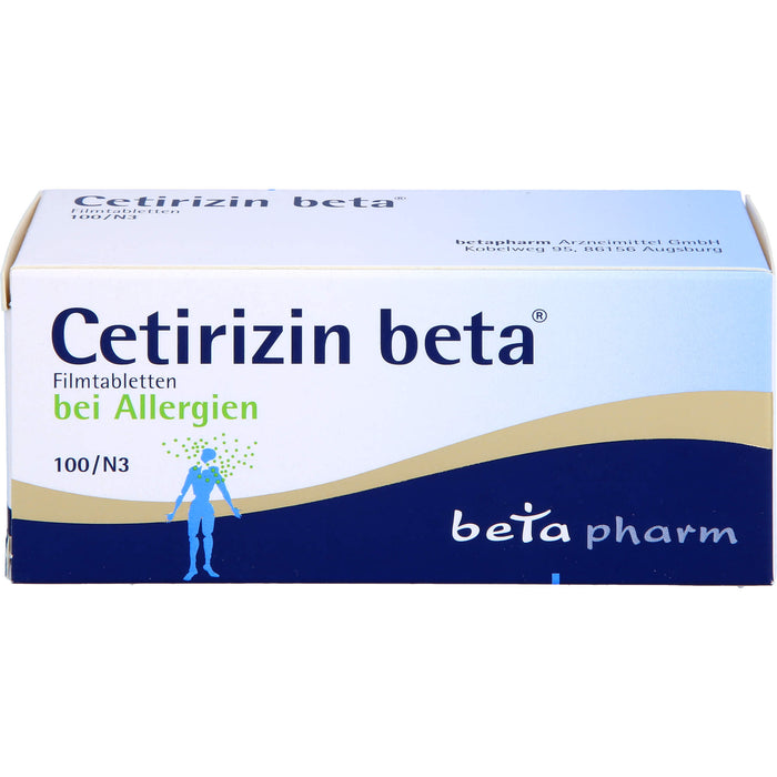 Cetirizin beta Filmtabletten bei Allergien, 100 pc Tablettes