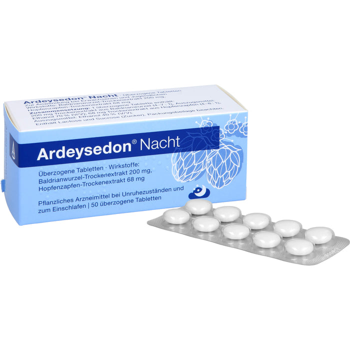 Ardeysedon Nacht Tabletten bei nervös bedingten Einschlafstörungen, 50 St. Tabletten