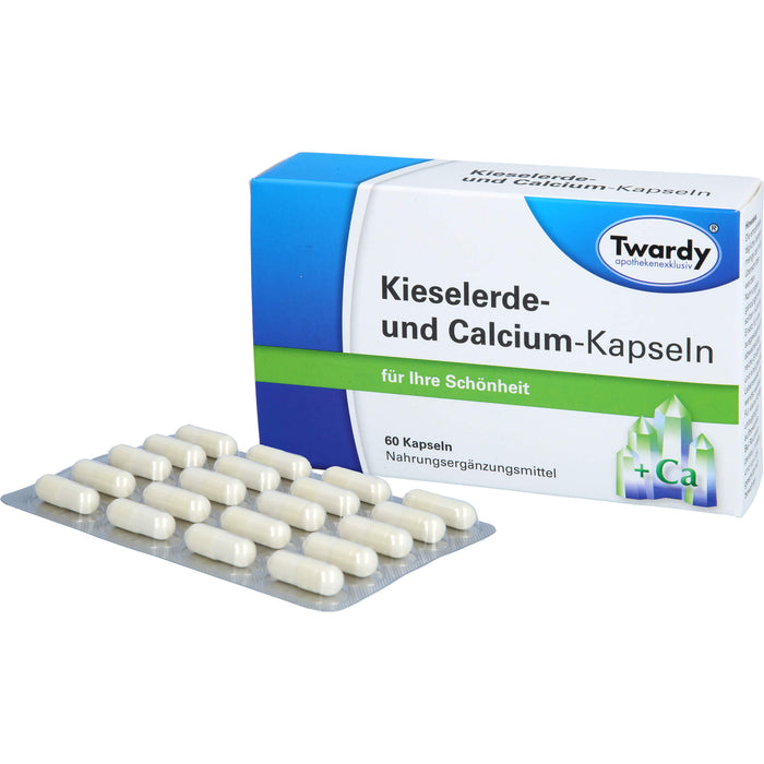 Twardy Kieselerde- und Calcium-Kapseln für Ihre Schönheit, 60 St. Kapseln