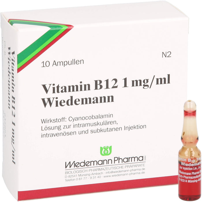 Combustin Vitamin B12 1 mg/ml Wiedemann Injektionslösung, 10 pc Ampoules