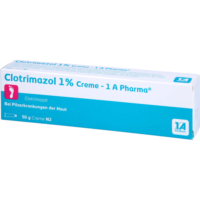 Clotrimazol 1% Creme - 1 A Pharma bei Pilzerkrankungen der Haut, 50 g Crème