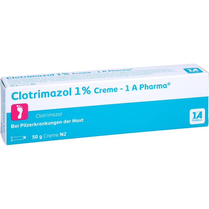 Clotrimazol 1% Creme - 1 A Pharma bei Pilzerkrankungen der Haut, 50 g Crème