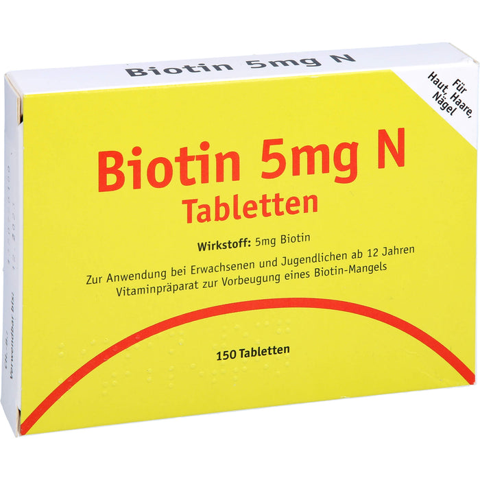 Karl Minck Biotin 5 mg N Tabletten, 150 St. Tabletten