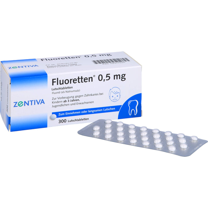 Fluoretten 0,5 mg Lutschtabletten, 300 St. Tabletten