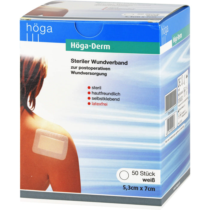 Hoega-Derm steriles Pflaster 53mmx70mm, 50 St PFL