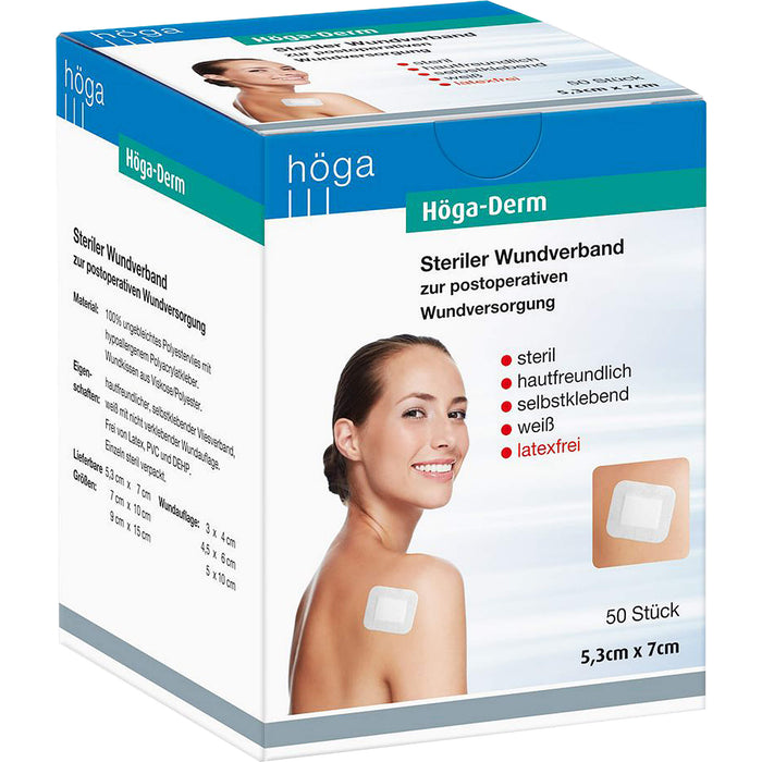 Hoega-Derm steriles Pflaster 53mmx70mm, 50 St PFL