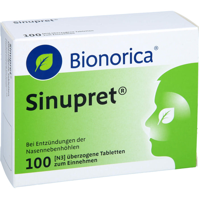 Sinupret überzogene Tabletten bei Entzündungen der Nasennebenhöhlen, 100 pcs. Tablets