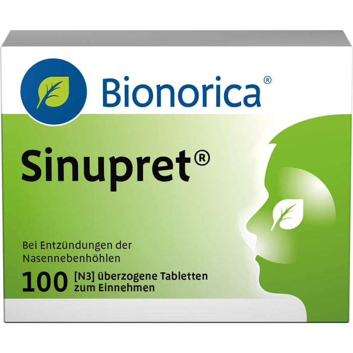 Sinupret überzogene Tabletten bei Entzündungen der Nasennebenhöhlen, 100 pc Tablettes