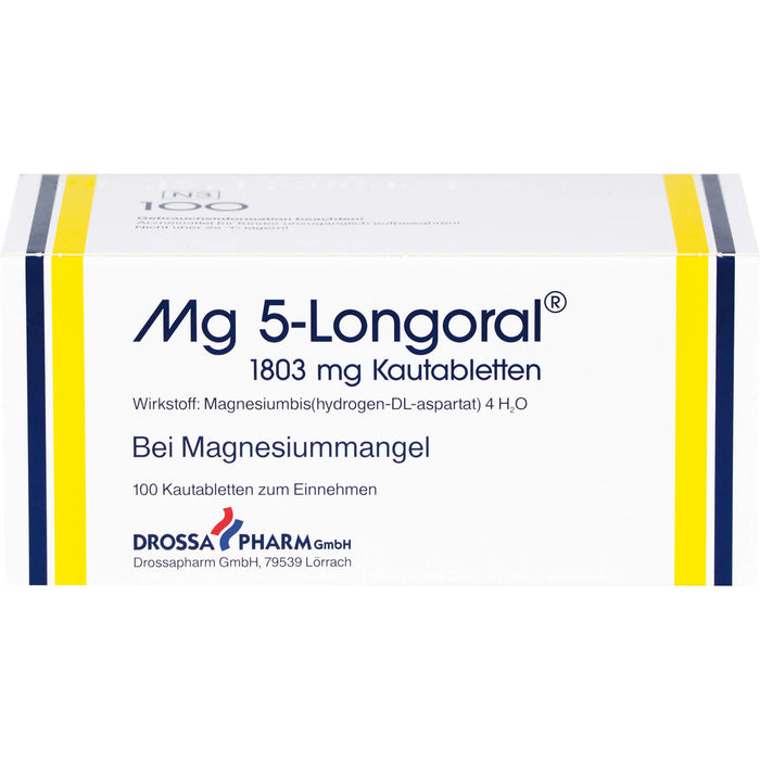 Mg 5-Longoral 1803 mg Kautabletten bei Magnesiummangel, 100 pc Tablettes