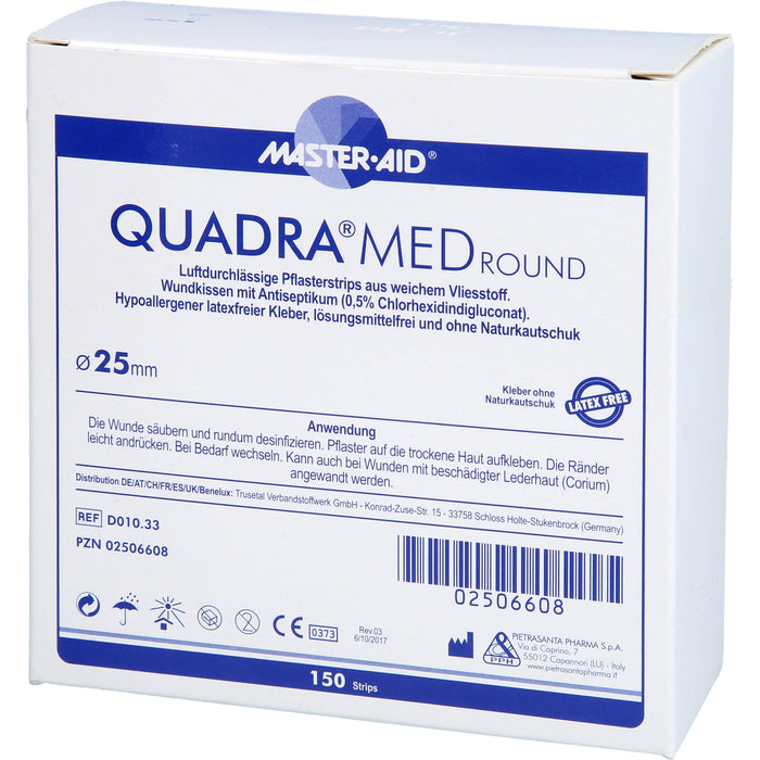 QUADRA MED round 22,5 mm Strips Master Aid, 150 St PFL