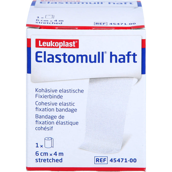 Elastomull haft 6 cm x 4 m kohäsive elastische Fixierbinde, 1 pc Paquet