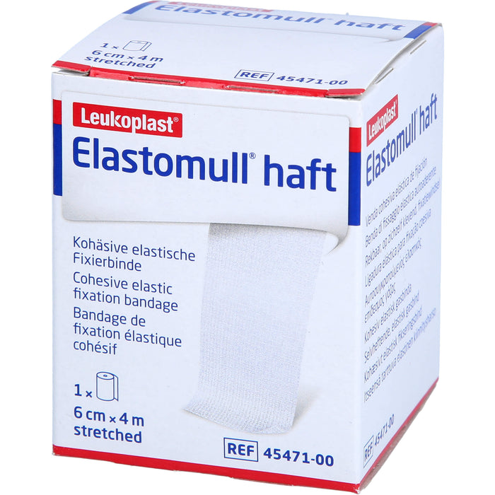 Elastomull haft 6 cm x 4 m kohäsive elastische Fixierbinde, 1 pc Paquet