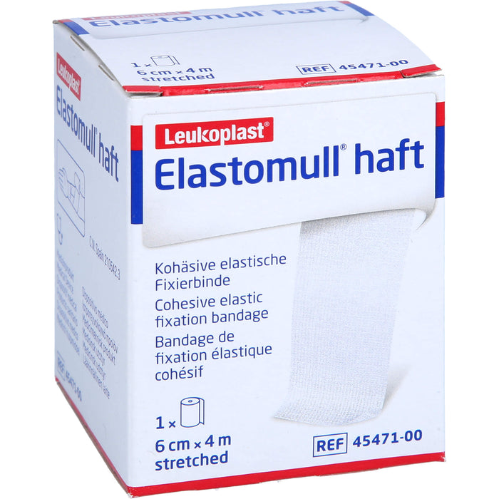 Elastomull haft 6 cm x 4 m kohäsive elastische Fixierbinde, 1 pc Paquet