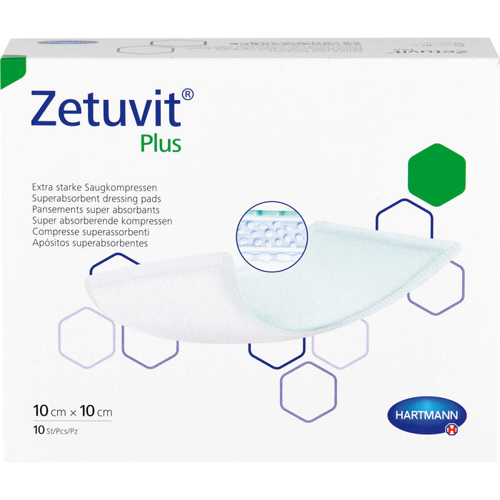 HARTMANN Zetuvit Plus steril 10 x 10 cm, 10 pcs. Compresses