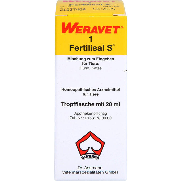 Weravet 1 Fertilisal S Mischung für Tiere, 20 ml Solution