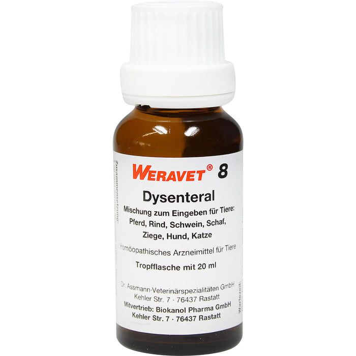 WERAVET 8 Dysenteral Tropfen, 20 ml Solution