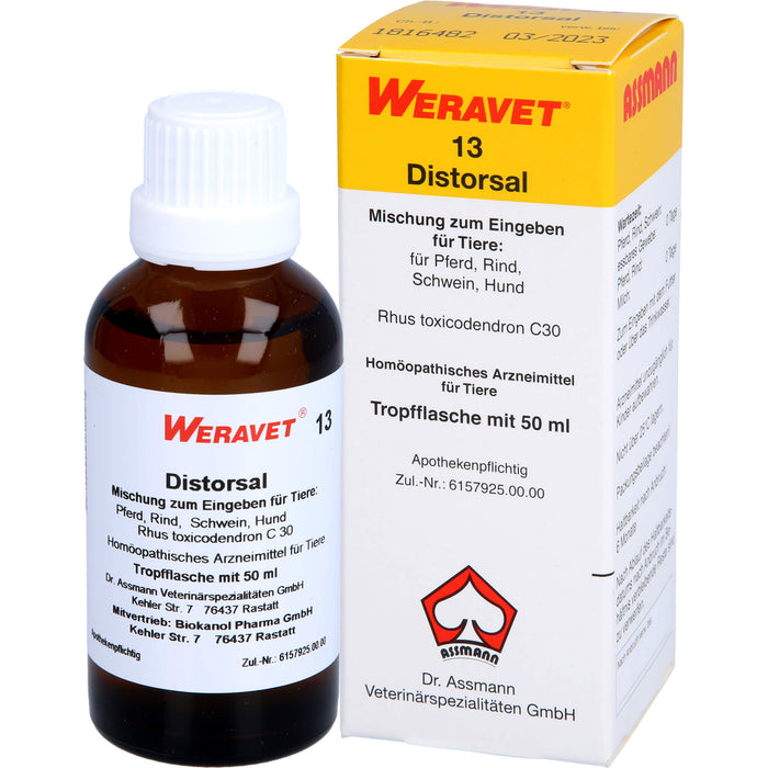 WERAVET 13 Distorsal Mischung, 50 ml Solution