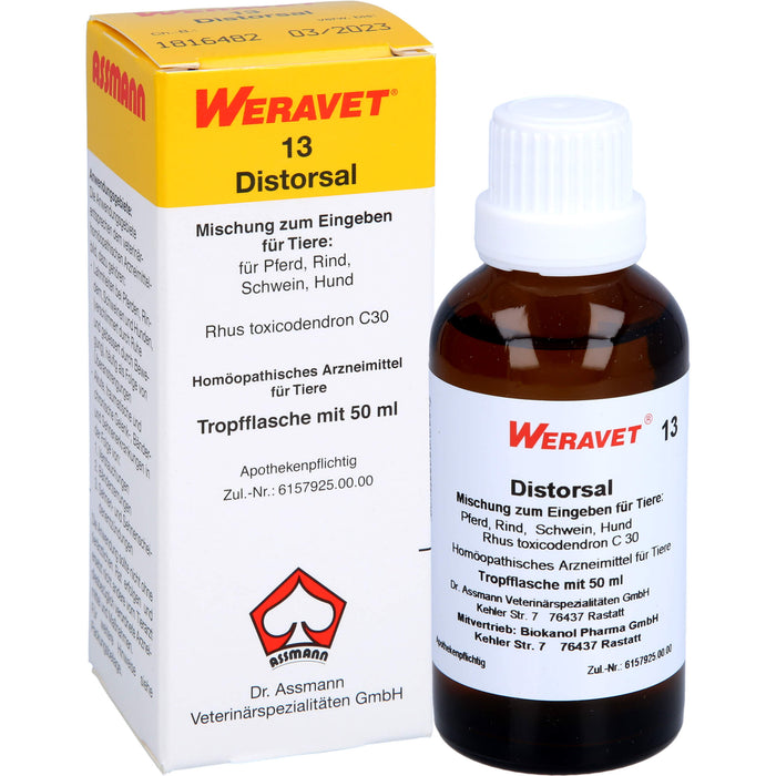 WERAVET 13 Distorsal Mischung, 50 ml Lösung