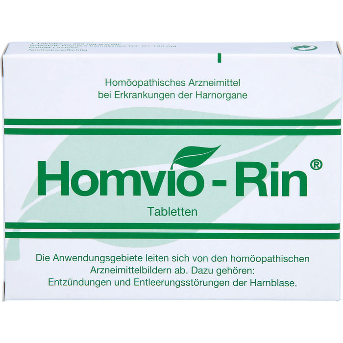 Homvio-Rin Tabletten gegen Entzündungen und Entleerungsstörungen der Harnorgane, 50 St. Tabletten