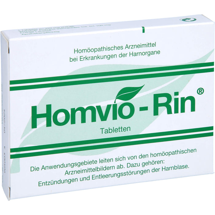 Homvio-Rin Tabletten gegen Entzündungen und Entleerungsstörungen der Harnorgane, 50 St. Tabletten