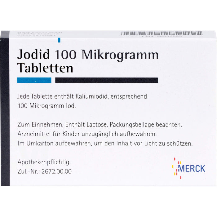 MERCK Jodid 100 Mikrogramm Tabletten, 100 pcs. Tablets