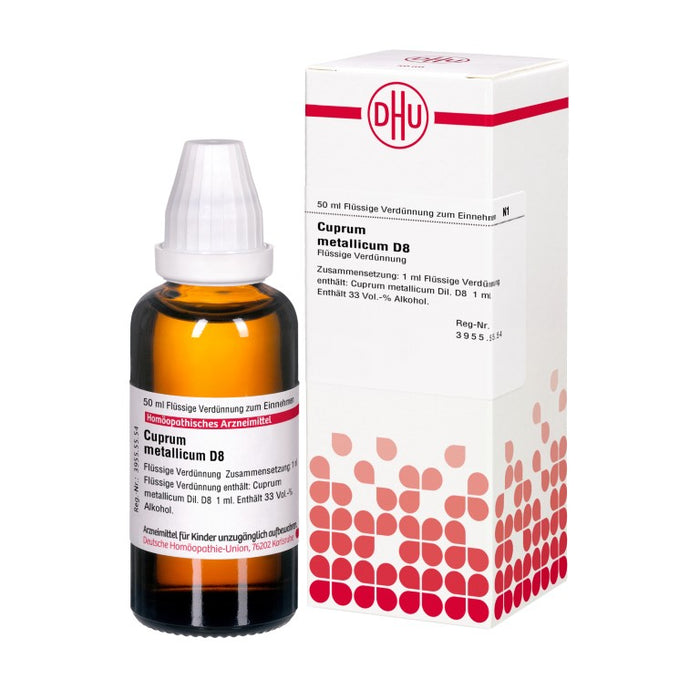 Cuprum metallicum D8 DHU Dilution, 50 ml Lösung