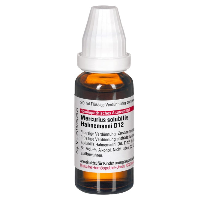 DHU Mercurius solubilis Hahnemanni D12 Dilution, 20 ml Lösung