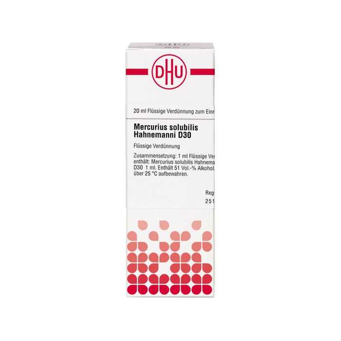 DHU Mercurius solubilis Hahnemanni D30 Dilution, 20 ml Lösung