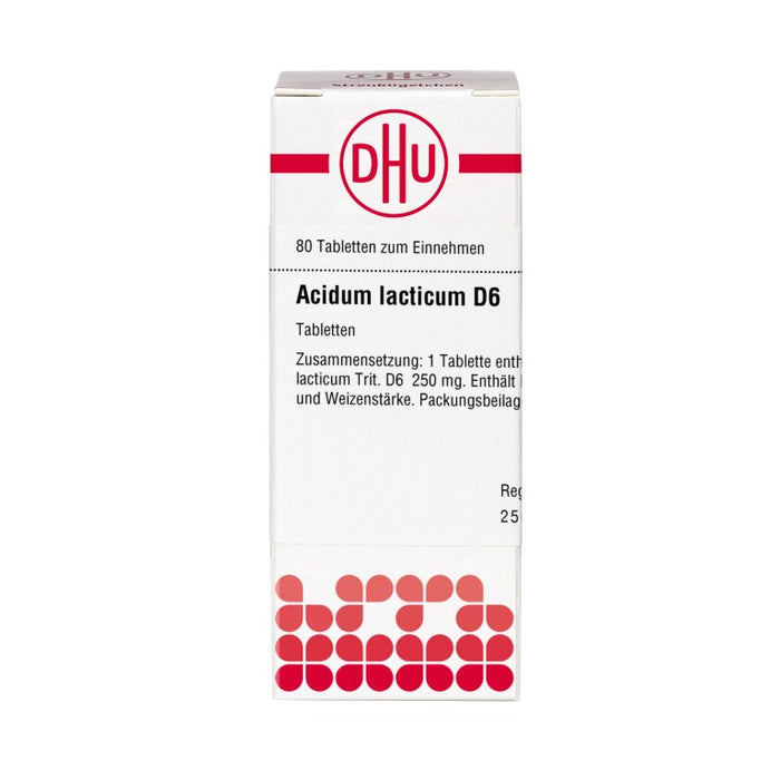 DHU Acidum lacticum D6 Tabletten, 80 St. Tabletten