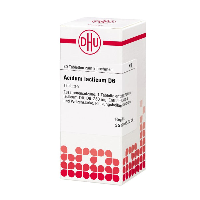 DHU Acidum lacticum D6 Tabletten, 80 pc Tablettes