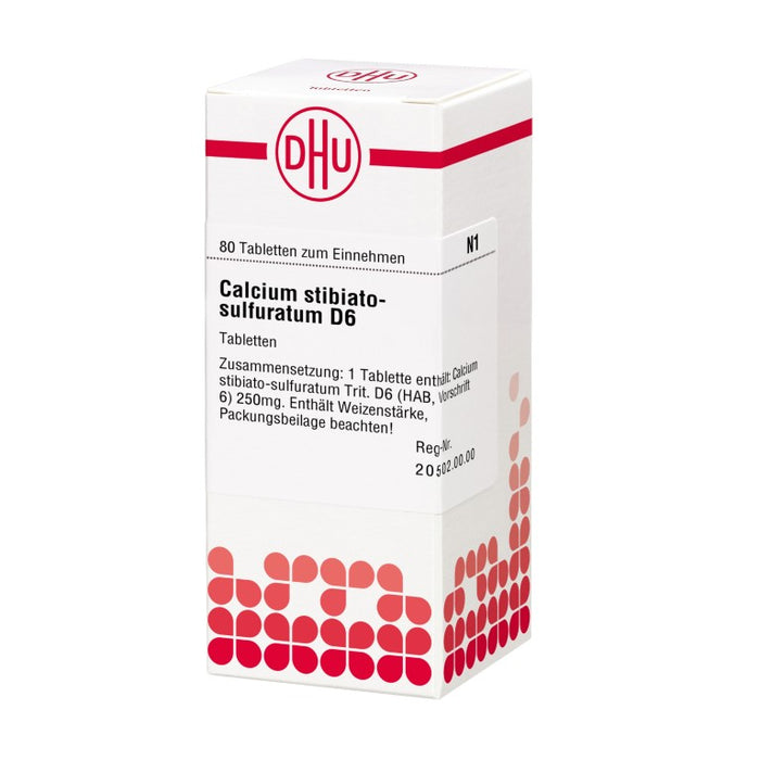 DHU Calcium stibiato-sulfuratum D6 Tabletten, 80 pc Tablettes