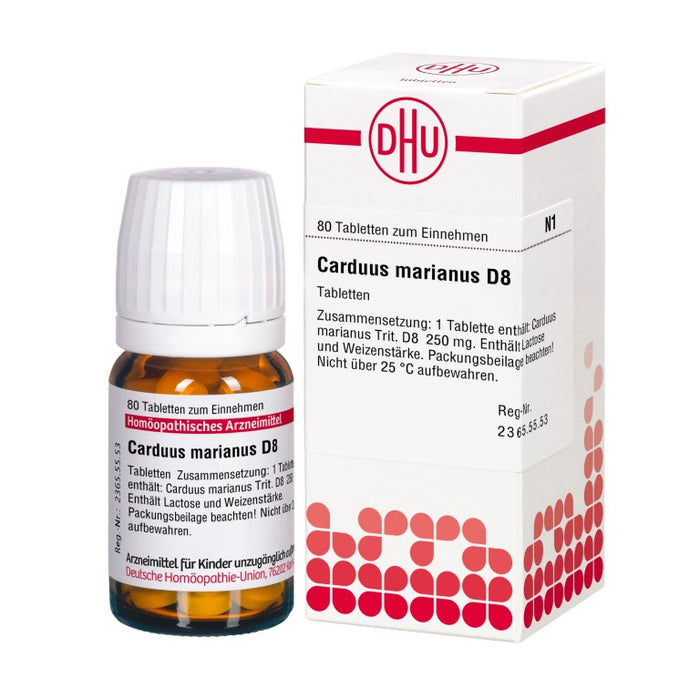 DHU Carduus marianus D8 Tabletten, 80 pc Tablettes