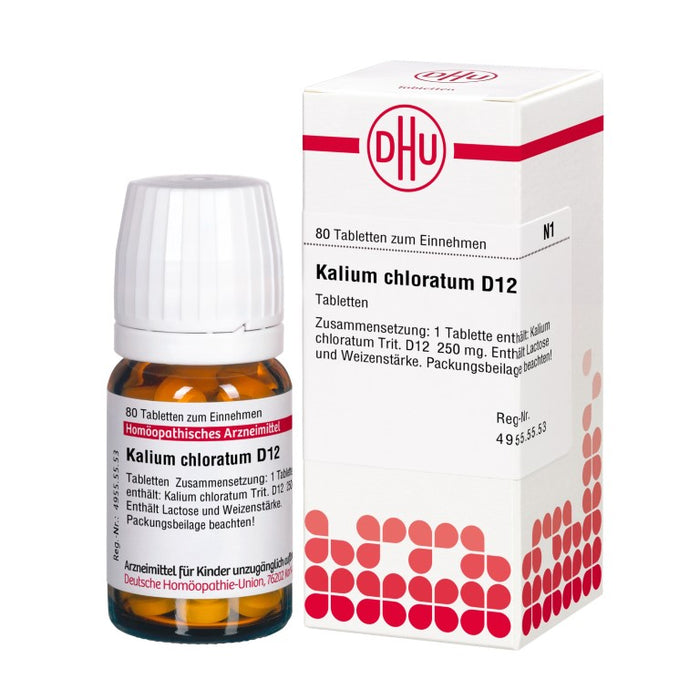 DHU Kalium chloratum D12 Tabletten, 80 pc Tablettes