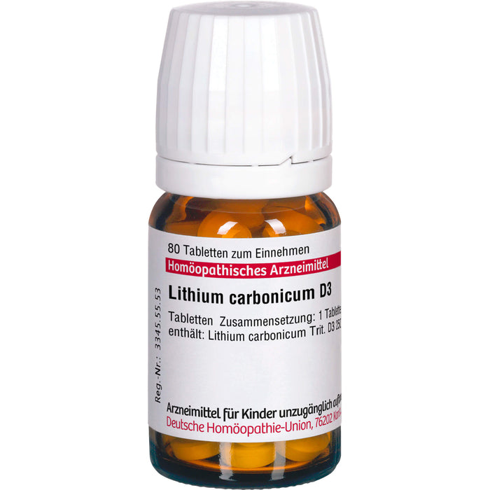 DHU Lithium carbonicum D3 Tabletten, 80 St. Tabletten