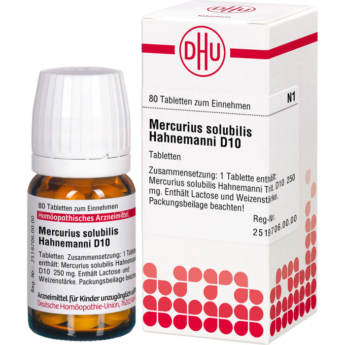 DHU Mercurius solubilis Hahnemanni D10 Tabletten, 80 pcs. Tablets