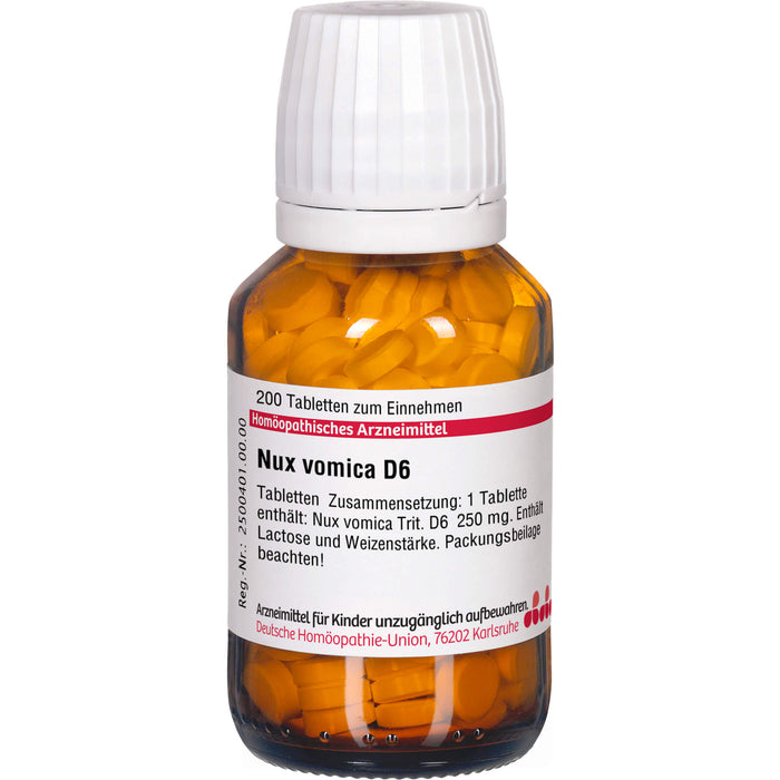 DHU Nux vomica D6 Tabletten, 200 St. Tabletten