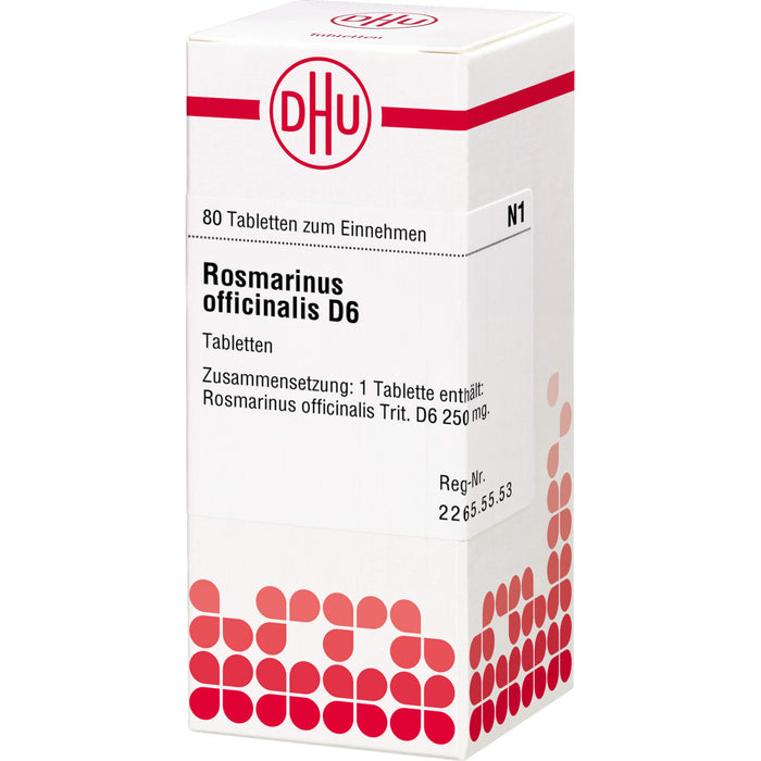 Rosmarinus officinalis D6 DHU Tabletten, 80 St. Tabletten