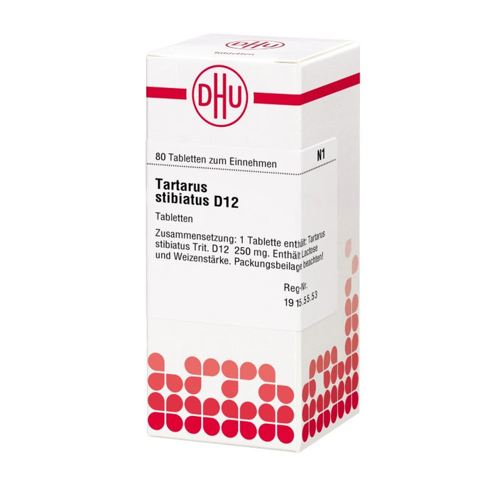 DHU Tartarus stibiatus D12 Tabletten, 80 St. Tabletten