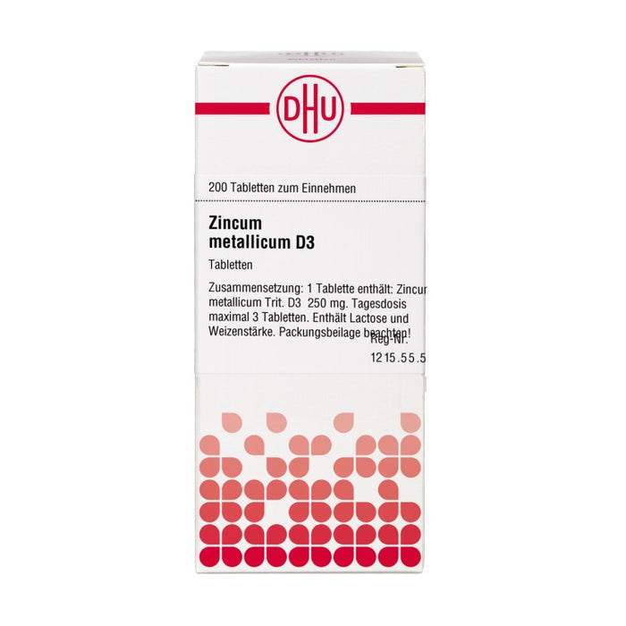 DHU Zincum metallicum D3 Tabletten, 200 St. Tabletten