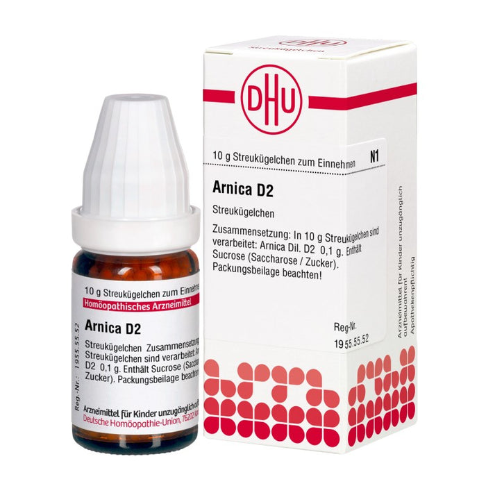 DHU Arnica D2 Streukügelchen, 10 g Globuli