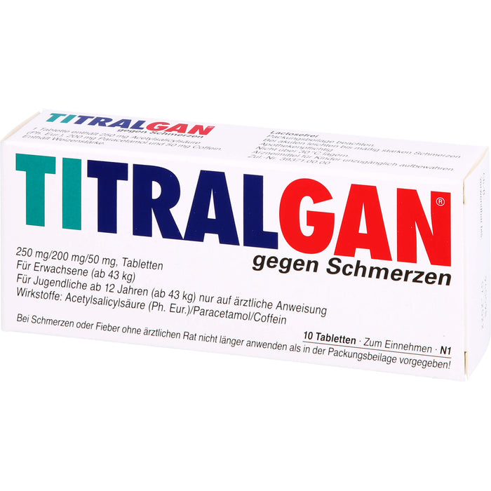 TITRALGAN gegen Schmerzen Tabletten, 10 pc Tablettes