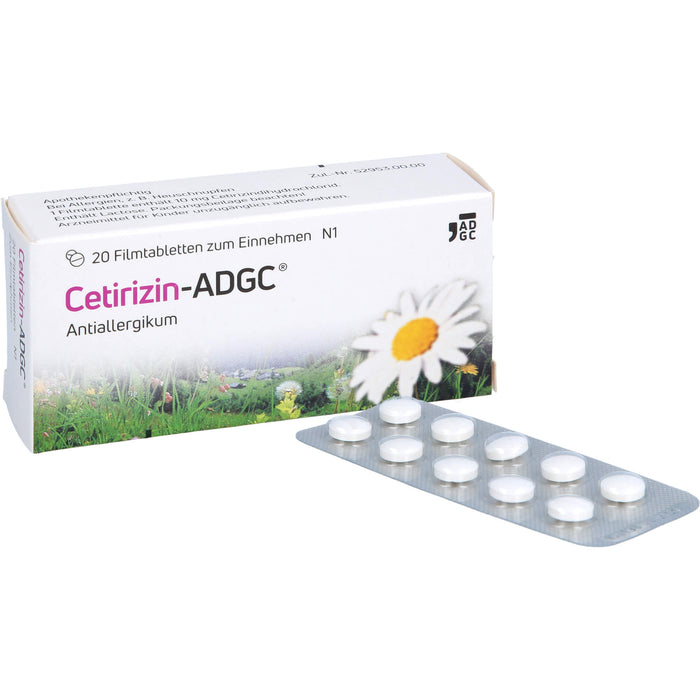 Cetirizin-ADGC Tabletten bei Allergien, 20 pcs. Tablets