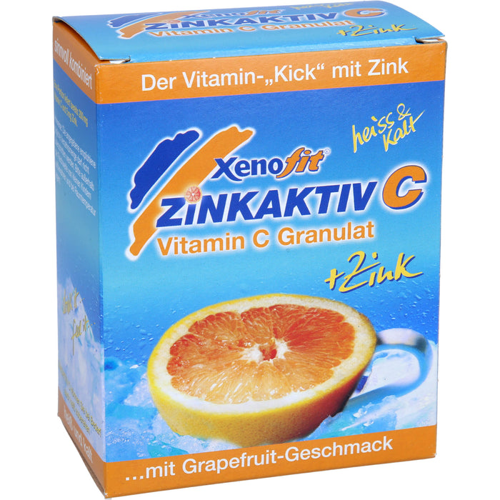 Xenofit Zinkaktiv C Vitamin C Granulat + Zink mit Grapefruit-Geschmack, 10 St. Beutel