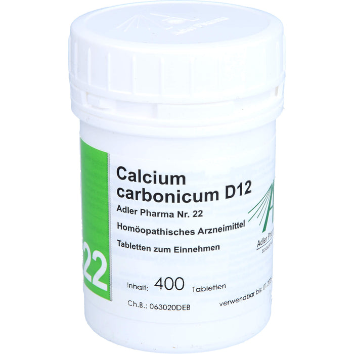 Biochemie Adler 22 Calcium carbonicum D12 Tbl., 400 St TAB