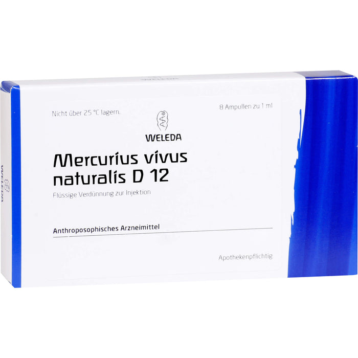 Mercurius vivus naturalis D12 Weleda Amp., 8X1 ml AMP