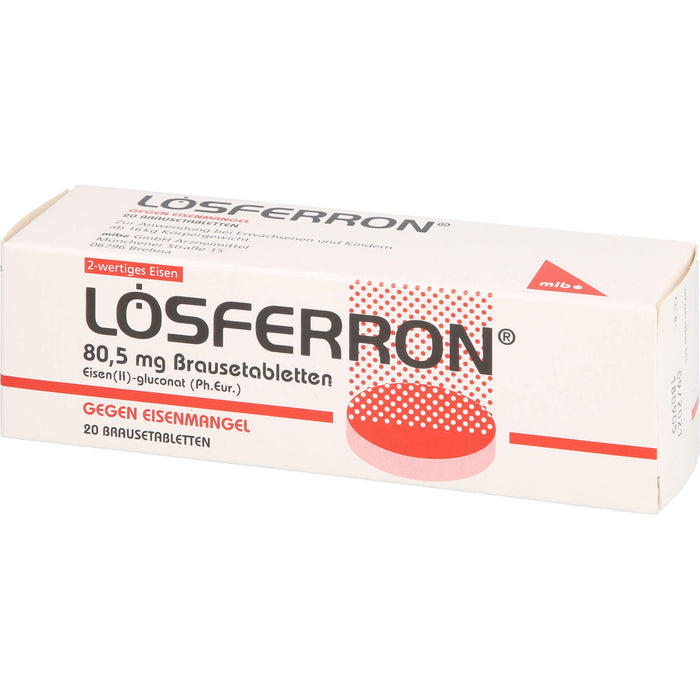 LOSFERRON Brausetabletten gegen Eisenmangel, 20 pcs. Tablets